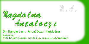 magdolna antaloczi business card